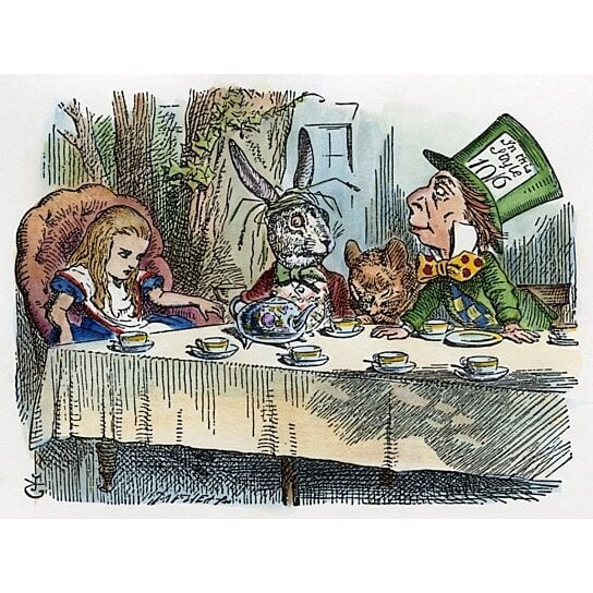 Buy Alice'S Mad-Tea Party, 1865. /Nalice Joins The March Hare, The ...