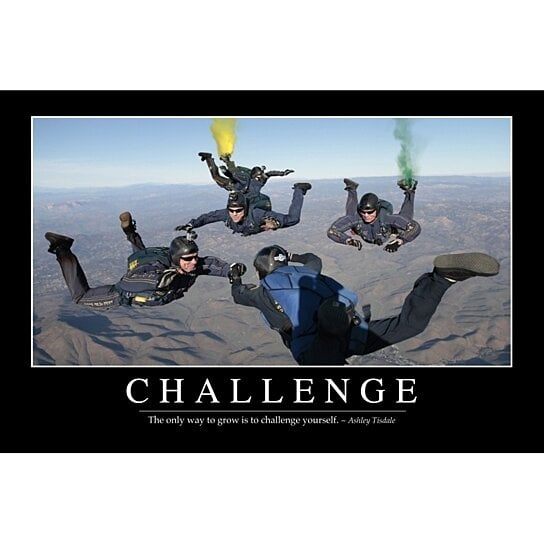 Buy Challenge - Inspirational Quote and Motivational Poster. It reads ...