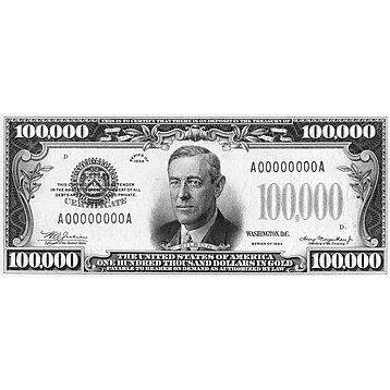 new 100000 dollar bill