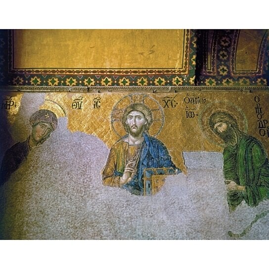 Buy Hagia Sophia: Mosaic. /Nthe 13Th Century Deesis Mosaic In The South ...