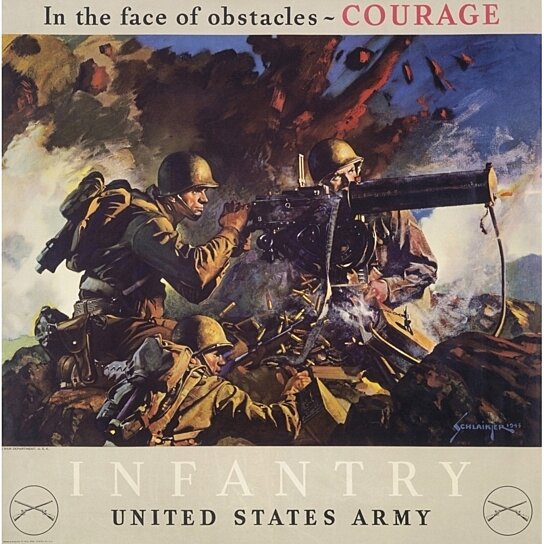 Buy In The Face Of Obstacles - Courage. Infantry-United States Army. U ...