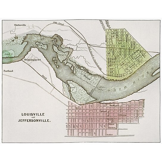 Buy Jeffersonville, Indiana: Map. /Nmap From 1837 Of Jeffersonville ...