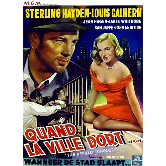 The Asphalt Jungle - Marilyn Monroe Movie Poster, firstposter dotcom