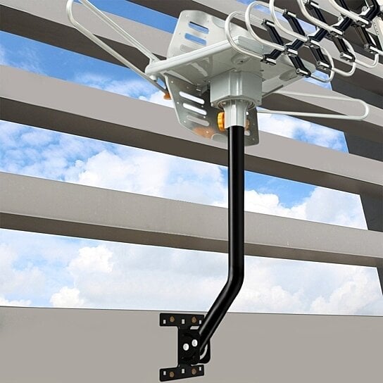 Buy Adjustable Tv Antenna J Pole Aerial Bracket Black By Toping On Opensky