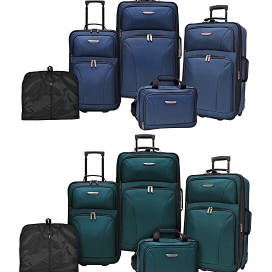 travelers choice 5 piece luggage set