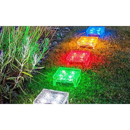 Outdoor Solar Ice Cube Path Lights