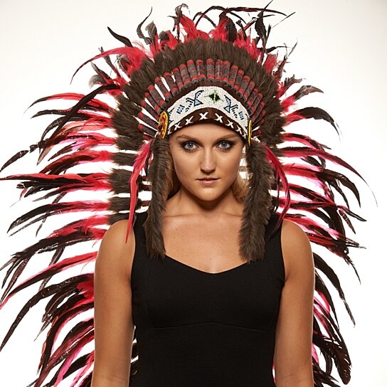 Buy Extra Large Inspired Green Native American Chief Headdress Hand Made Indian War Bonnet Real