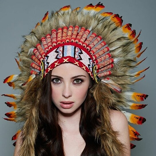 Buy Inspired Indian Headdress Mh004 Native American Chief Hat Hand Made Indian War Bonnet 36