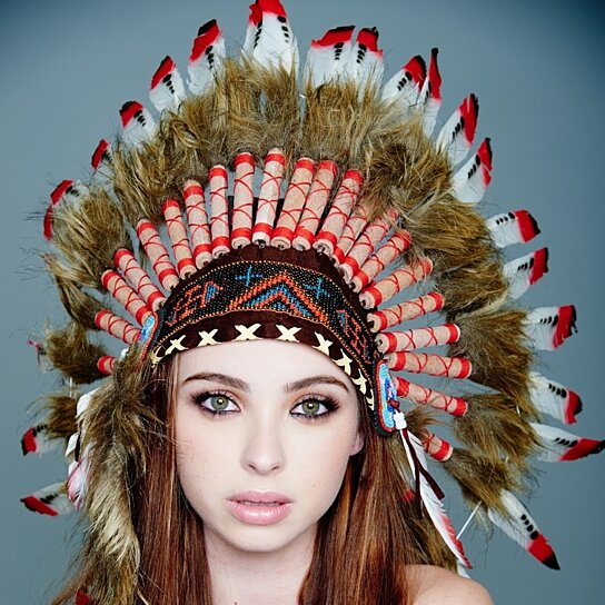 Buy Inspired Indian Headdress Sh018 Native American Chief Hat Hand Made Indian War Bonnet 30