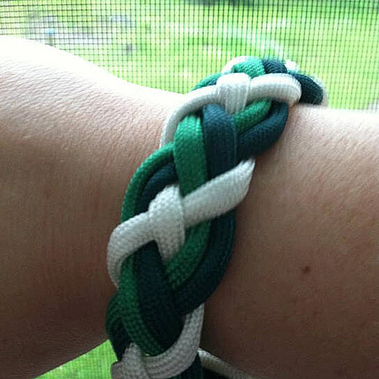 Buy Celtic Bar Paracord  Bracelet Green  and White  by Uni Q 