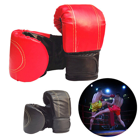 Faux Leather MMA Boxing Muay Thai Sandbag Fight Combat Training Fist Gloves USA 
