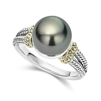 Grey Pearl Ring
