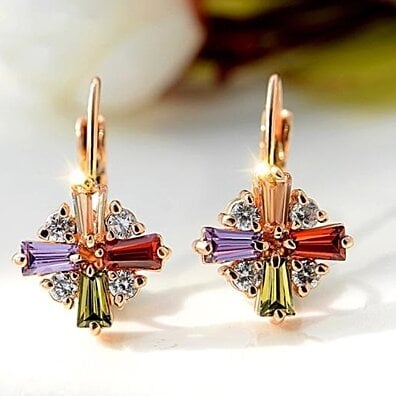 Versatile high-end color Austrian Crystal Earrings