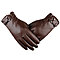 Autumn Warmth Stylish Vegan Leather Touch Smart Gloves