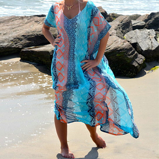 Buy Bluish Summer Mermaid Maxi Cover Up by Vista Shops on OpenSky