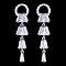 Kayli Chandelier Earrings With Slender Crystal Baguettes