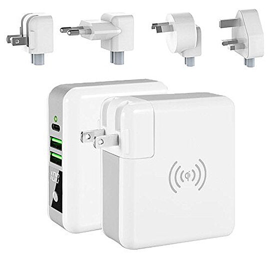 World Wide Multi-Power Gizmo With Wireless Charger And Stored Power Bank