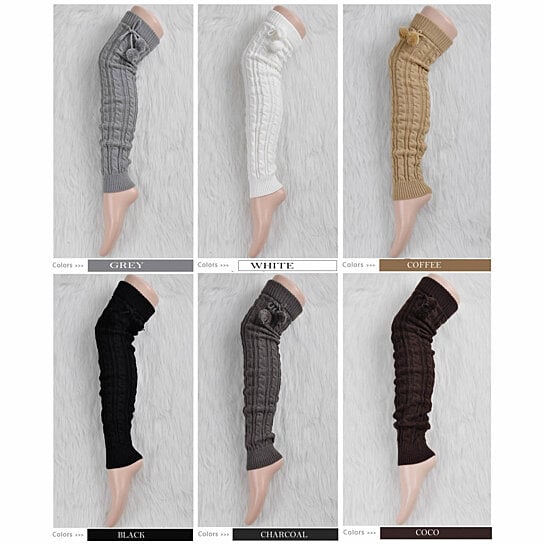 Buy Pompom Love Adorable Knee High Socks by Vista Shops on OpenSky