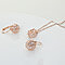 Rose Is A Rose Pendant And Chain 18kt Rose With 2ct CZ Bonus Free Earrings In White Yellow And Rose Gold Field