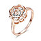 Rose Is A Rose Set of 4 or Rings In 18kt Rose Crystals In White Yellow And Rose Gold Plating