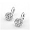 ROSE IS A ROSE 18kt Rose Crystal Earrings In White Yellow And Rose Gold Plating