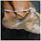 Mermaid Anklet Turquoise Beads On Silver Chain