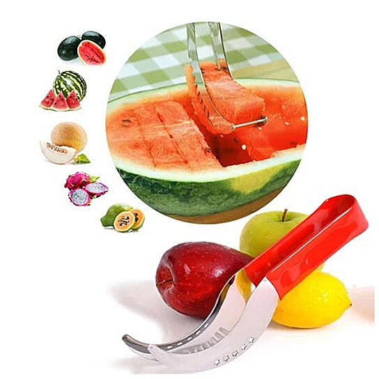 Watermelon Cutter, Extra Large Watermelon Cutter Slicer Tool, Stainless  Steel Watermelon Slicer, Comfort Silicone Handle, Fruit Slicer Cutter Corer