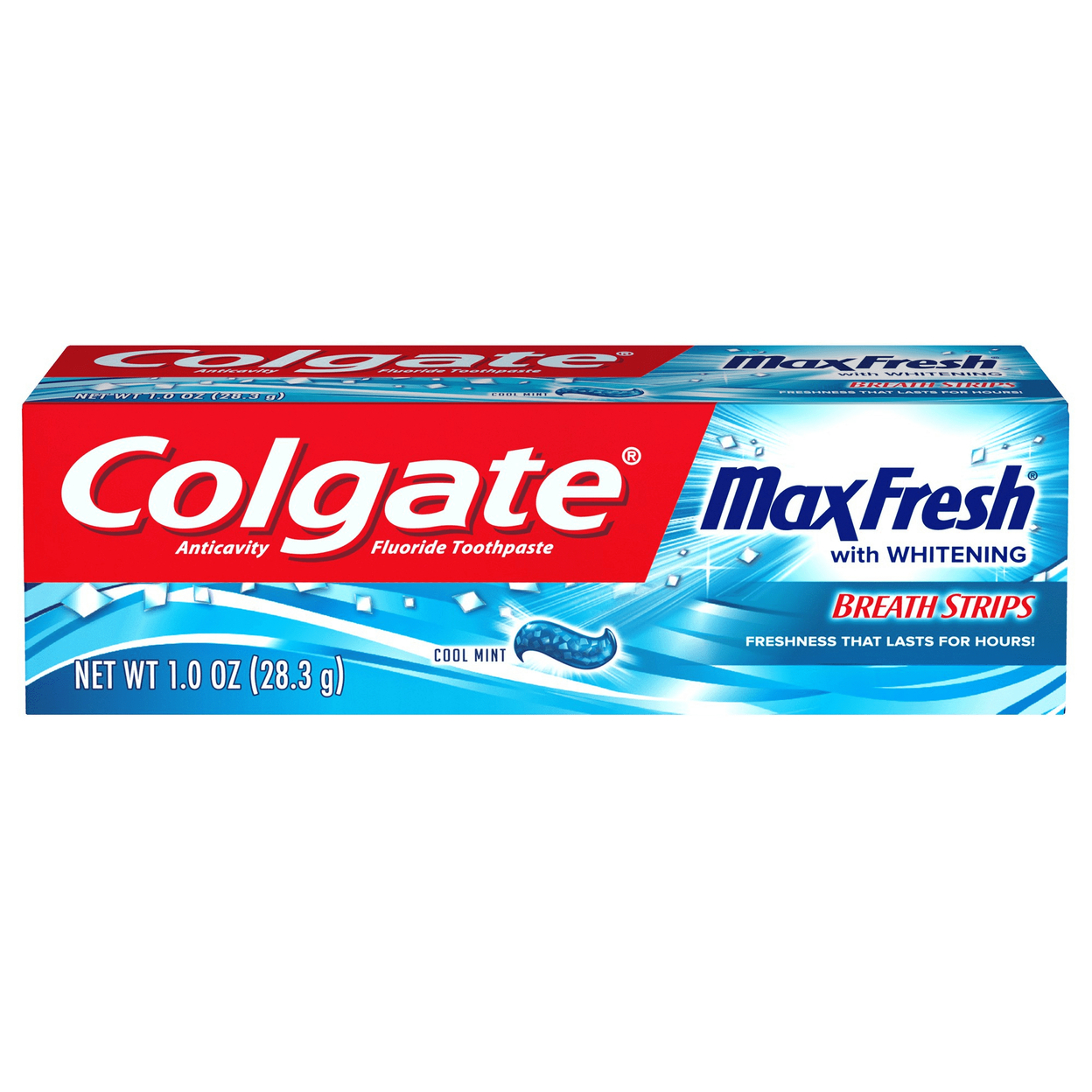 Colgate Max Fresh Toothpaste with Whitening Breath Strips - Cool Mint ...