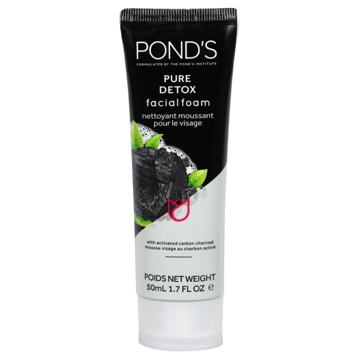 Pond's Pure Detox Facial Foam with Activated Carbon Charcoal 1.7 fl oz ...