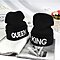 King and Queen Lover Knitted Warm Hat Set (2-Piece)