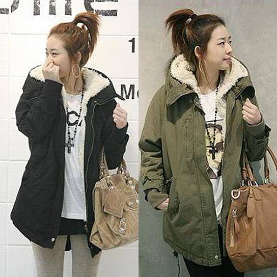 Long-sleeve Cashmere Coat In Cotton Jacket