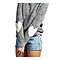 Women's cute Heart Pattern Patchwork Casual Loose Thin Long Sleeve Round Neck Knits Sweater Pullover