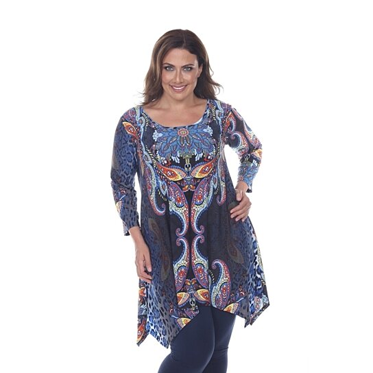 Buy Plus Size Marlene Top - Navy by White Mark on OpenSky