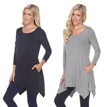 Women's Solid Color Tunic Top