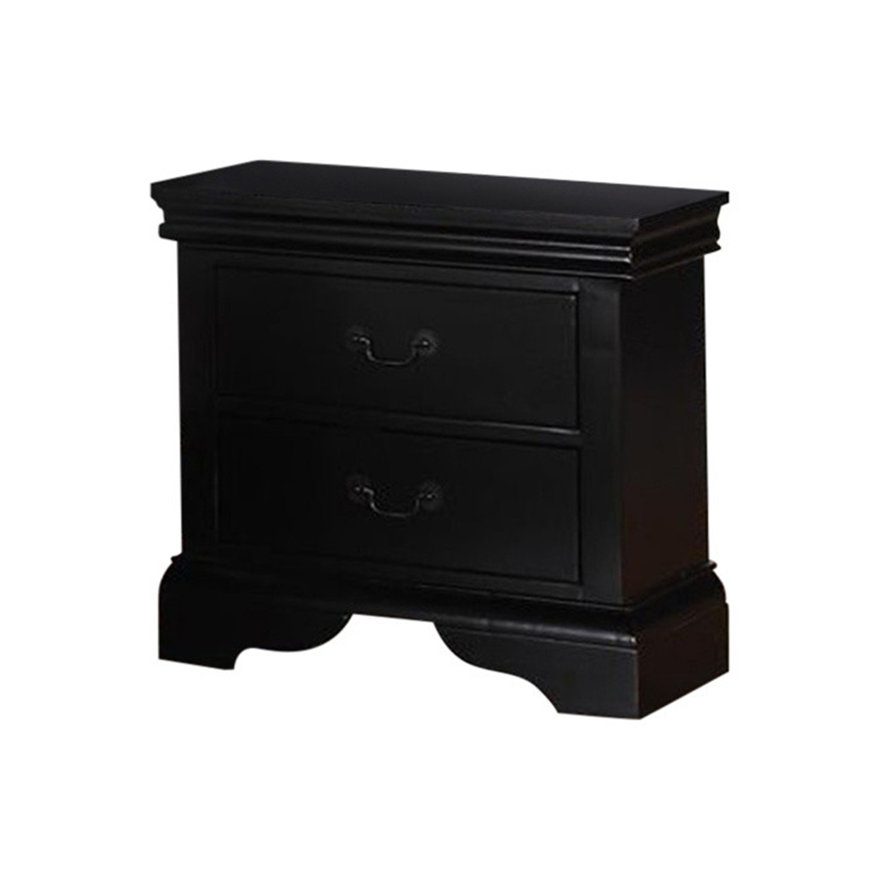 Attractive Pine Wood Night Stand,Black | eBay