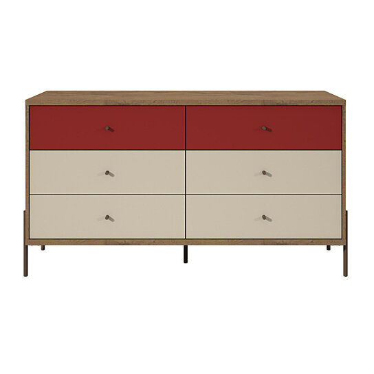 Buy Joy 59 Wide Double Dresser With 6 Full Extension Drawers