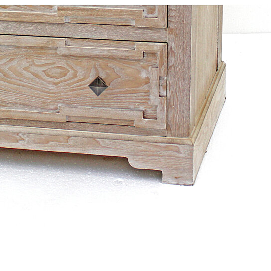 Buy Rustic Style Wooden Storage Cabinet With 3 Drawers Washed Brown By Benzara Inc On Opensky