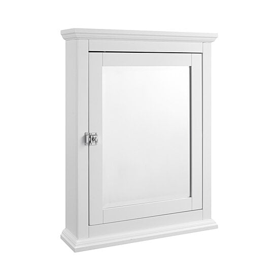 Buy Wooden Medicine Cabinet With Mirrored Door Storage White By