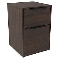 Buy Saltoro Sherpi Two Tone Wooden File Cabinet With 2 File Drawers Dark Brown By Benzara Inc On Dot Bo