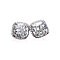 CZ Halo Stud in Sterling Silver, 3.50 CTTW
