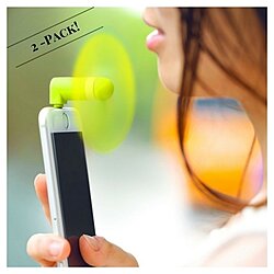 SALE! 2 pack - 2 in 1 Portable Mini Fan For Iphone & Android