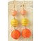 SALE! Designer Inspired Ombre Threaded Ball Drop Earrings * Triple Thread Ball Pom Pom Style Earrings