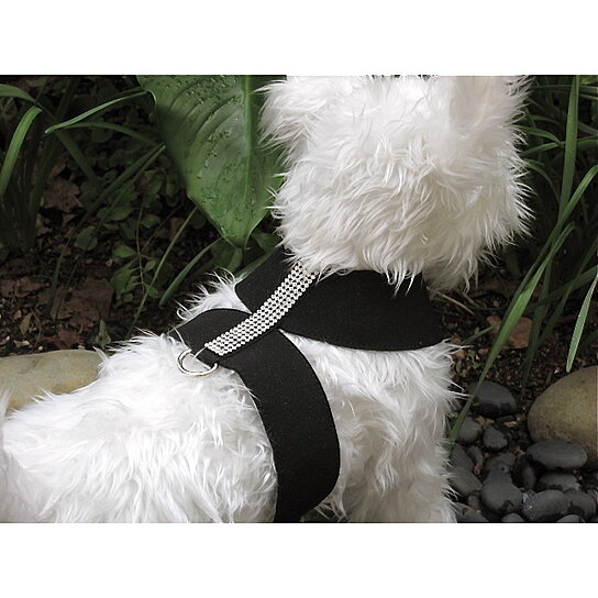 SALE! Micro-Suede Crystal Small Dog Harness