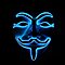 Wireless L.E.D. Glowing " V " for Vendetta Mask * Halloween * Parties