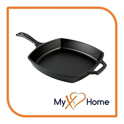 11 x 7 Rectangular Pre-Seasoned Cast Iron Fajita Skillet by MyXOHome