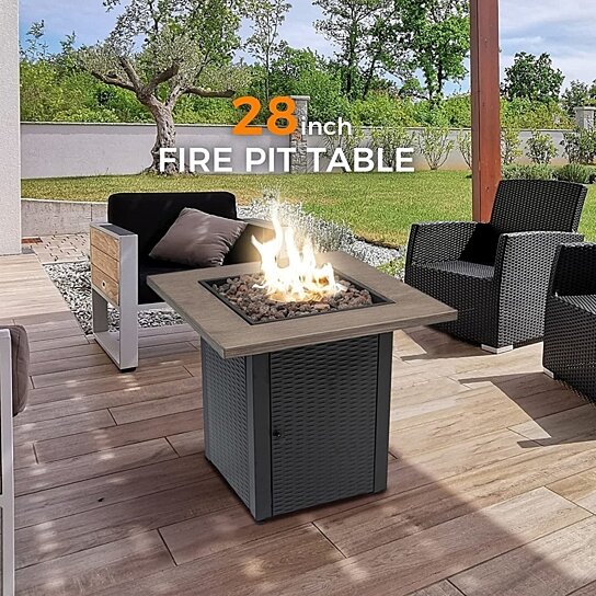 table top outdoor gas fire pit